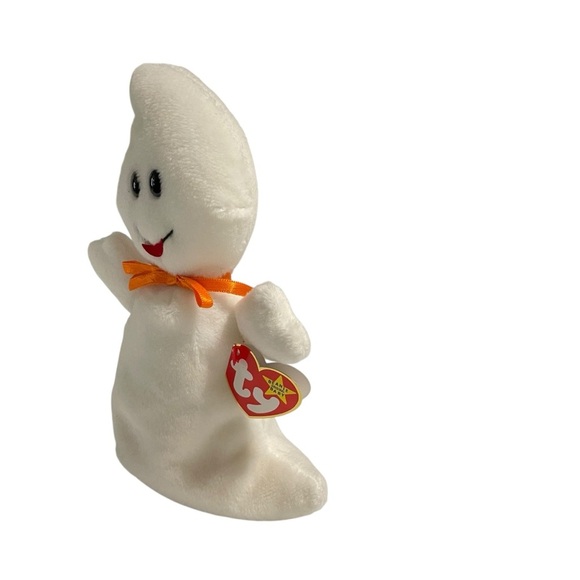 Ty Beanie Baby Spooky the Ghost 1995 PVC Pellets 4090 Rare Halloween Collectible - Picture 2 of 12